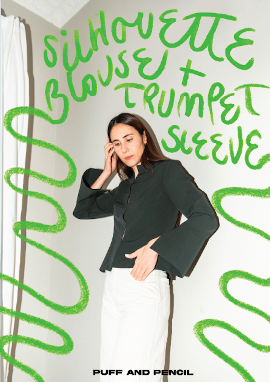 Silhouette Blouse with Trumpet Sleeve