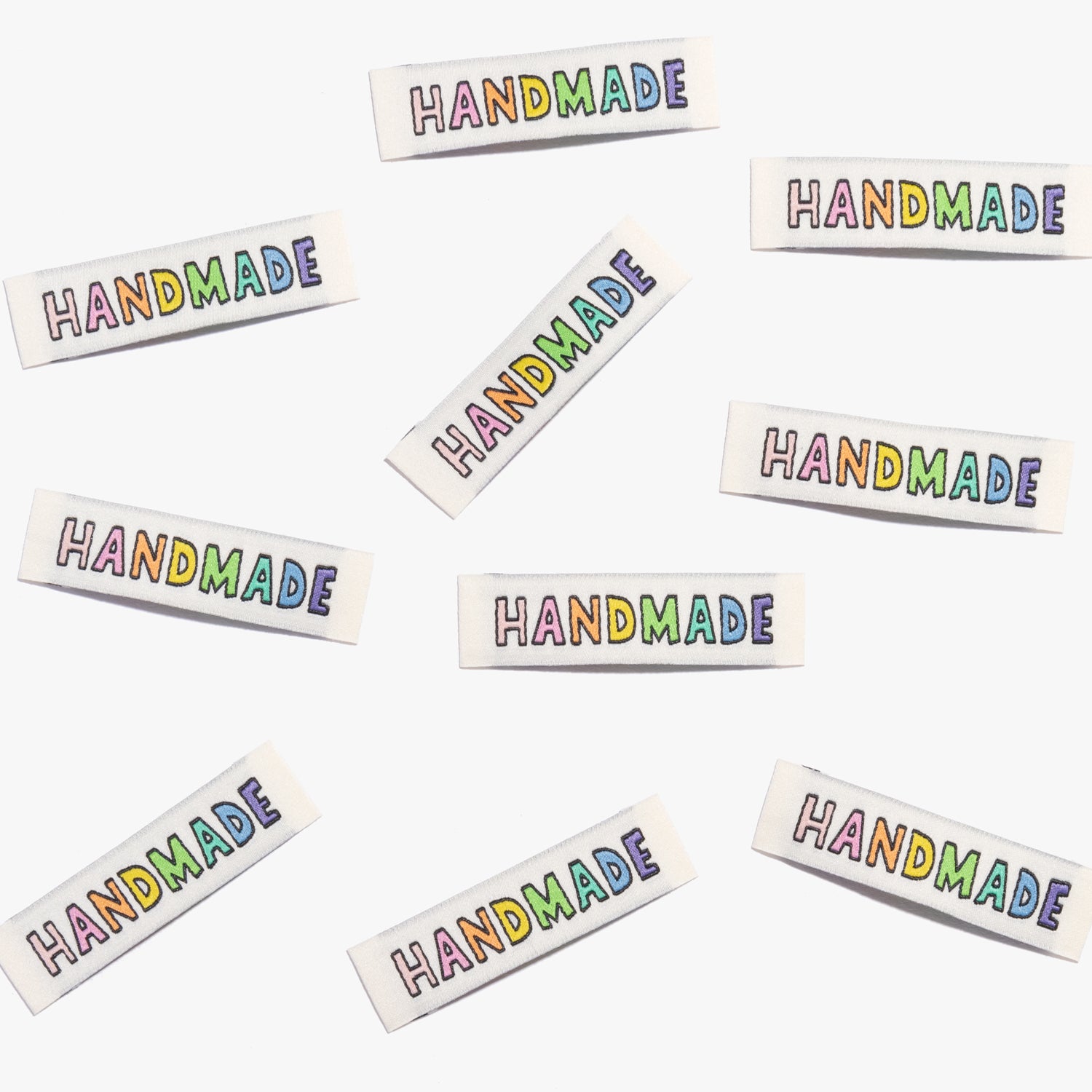 'Handmade rainbow' labels