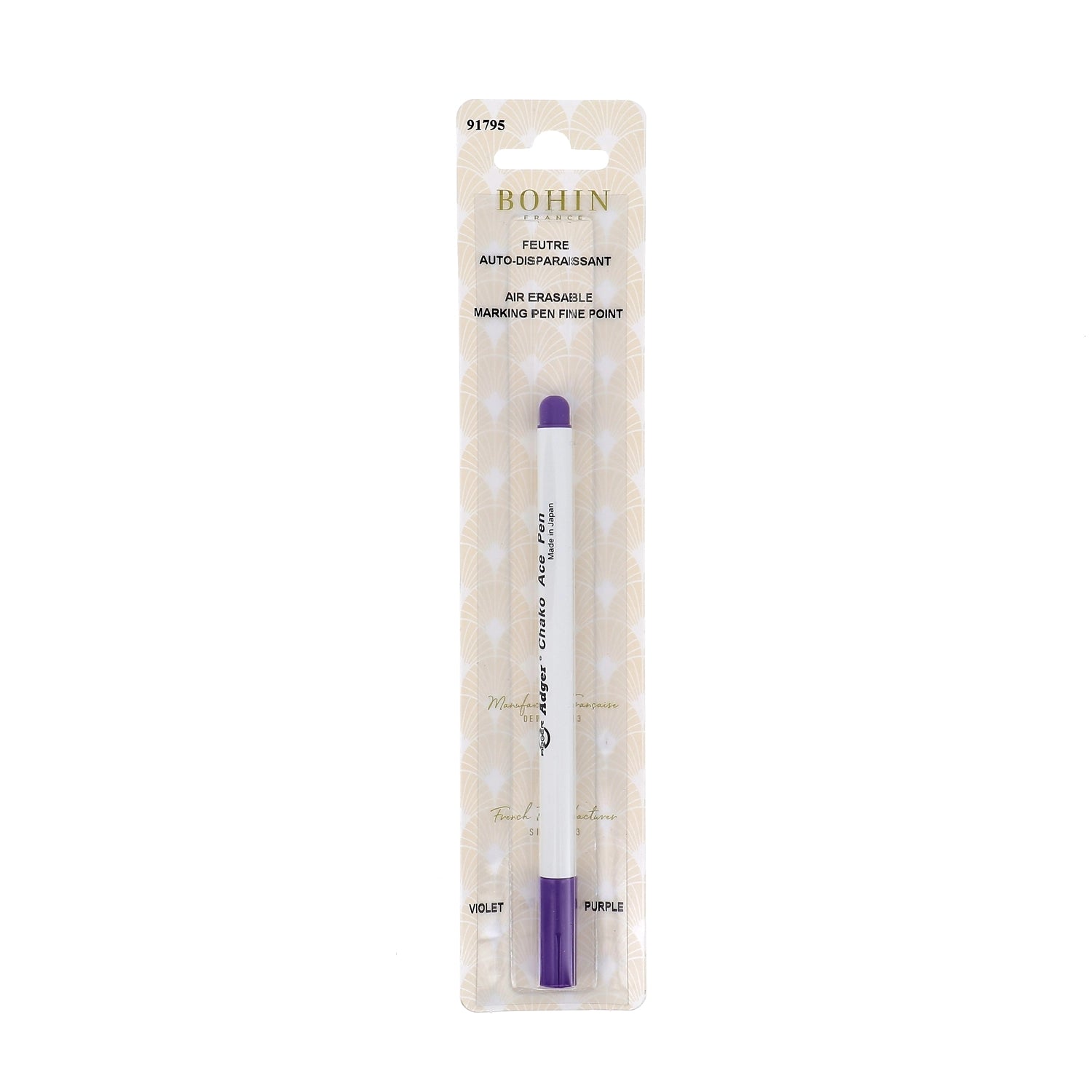 Fabric marker - air erasable