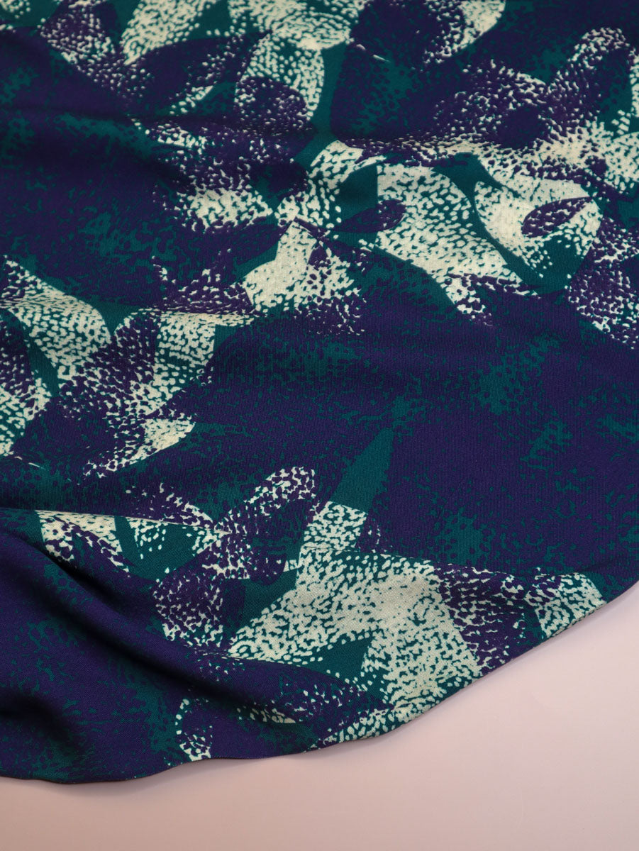 Bree Teal Viscose Twill