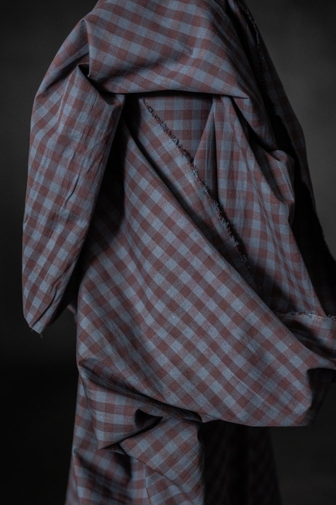 Damson Cotton/Linen Gingham