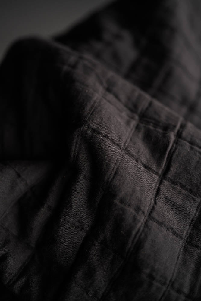 Lunar Black Cotton Jacquard