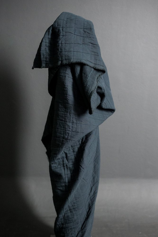 Moody Blue Cotton Jacquard