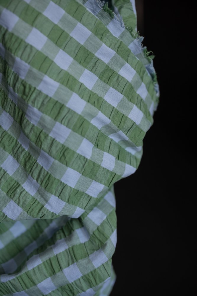 Palm Sky Gingham Seersucker