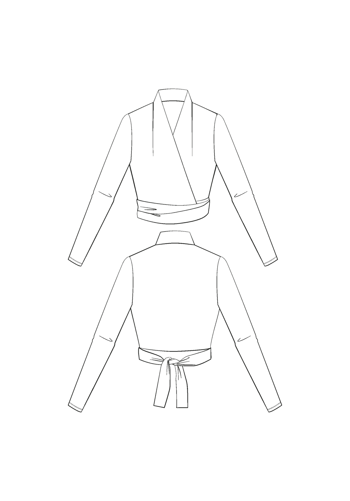 Cursive Wrap Top