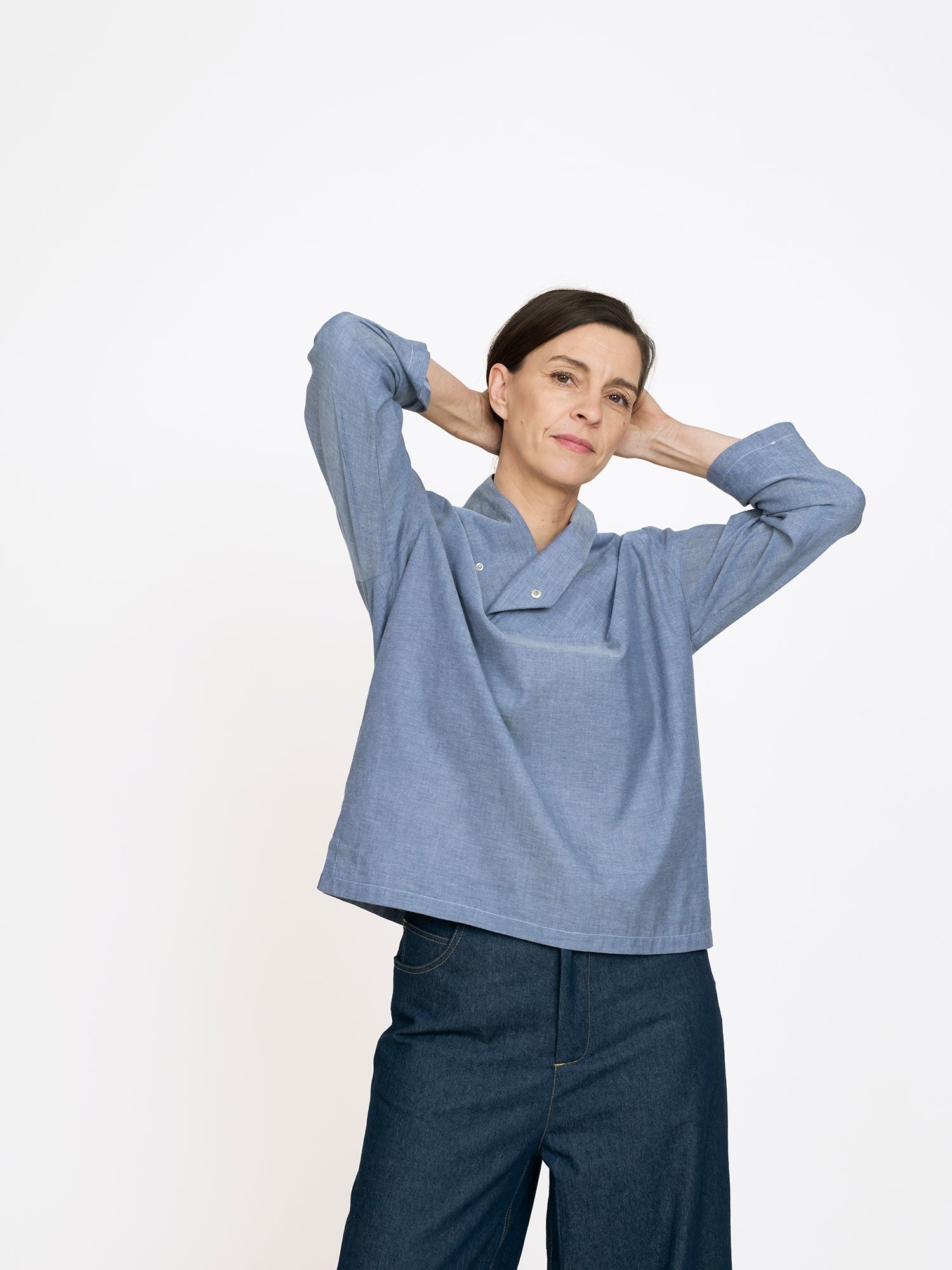 Wrap Collar Shirt