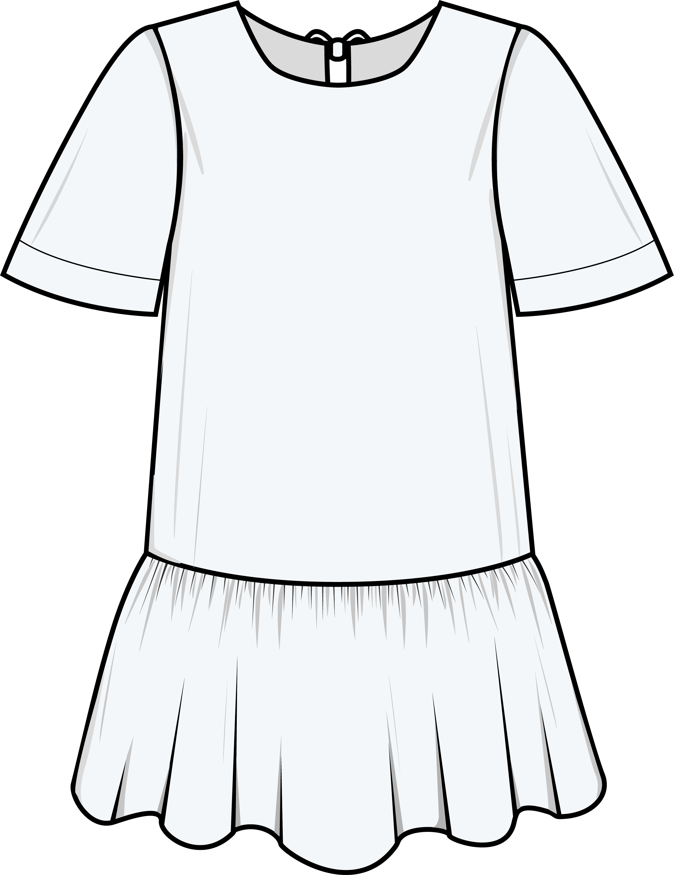 Ruffle Dress x Big T Sleeve