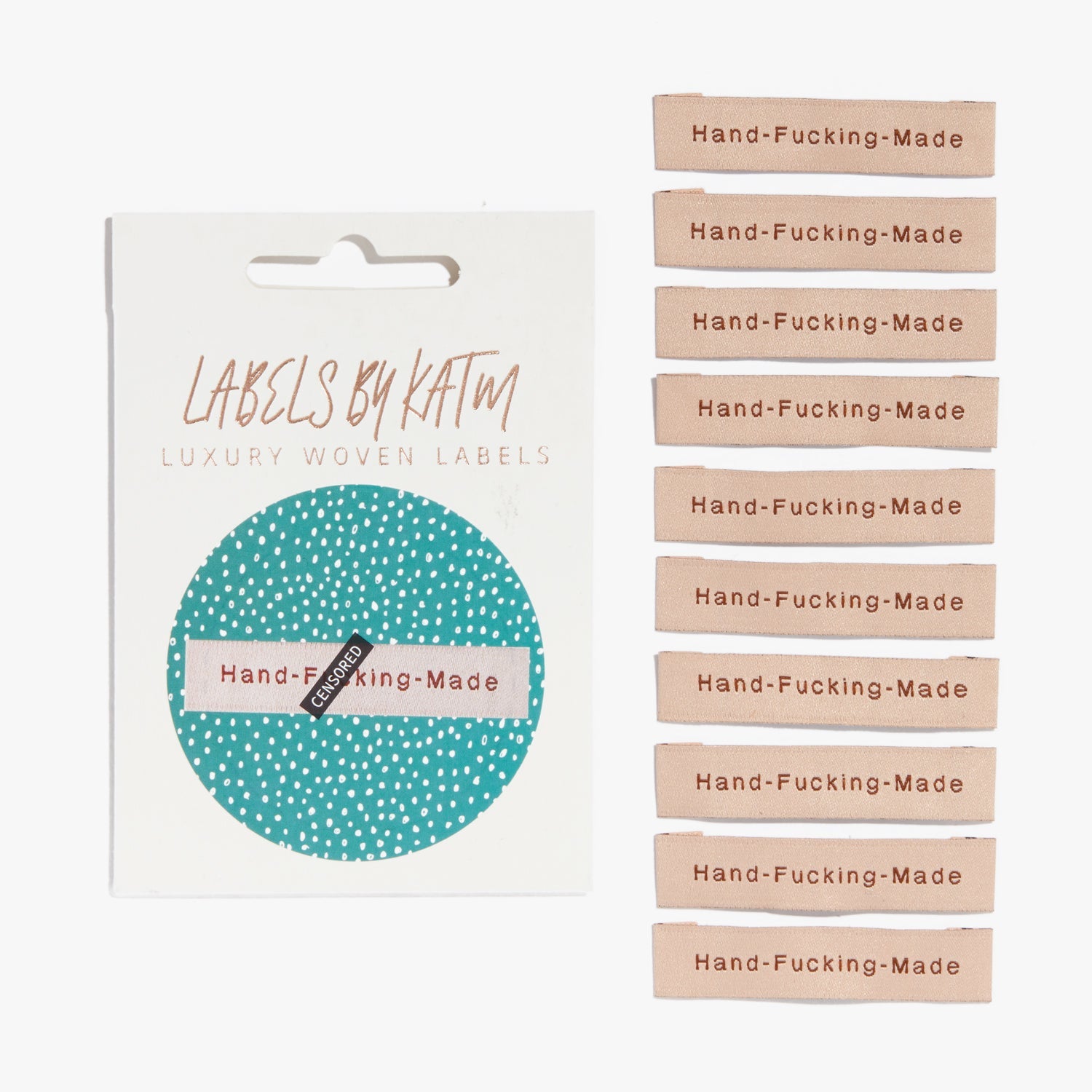 'Hand F*cking Made' labels