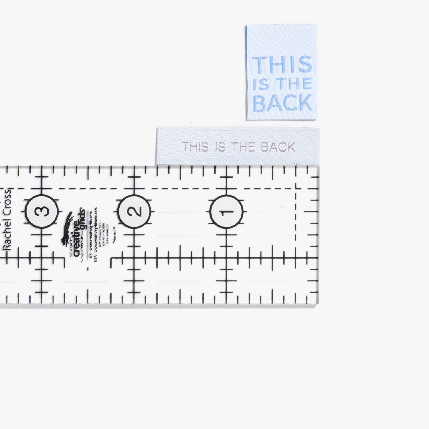 'This is the back' duo pack labels