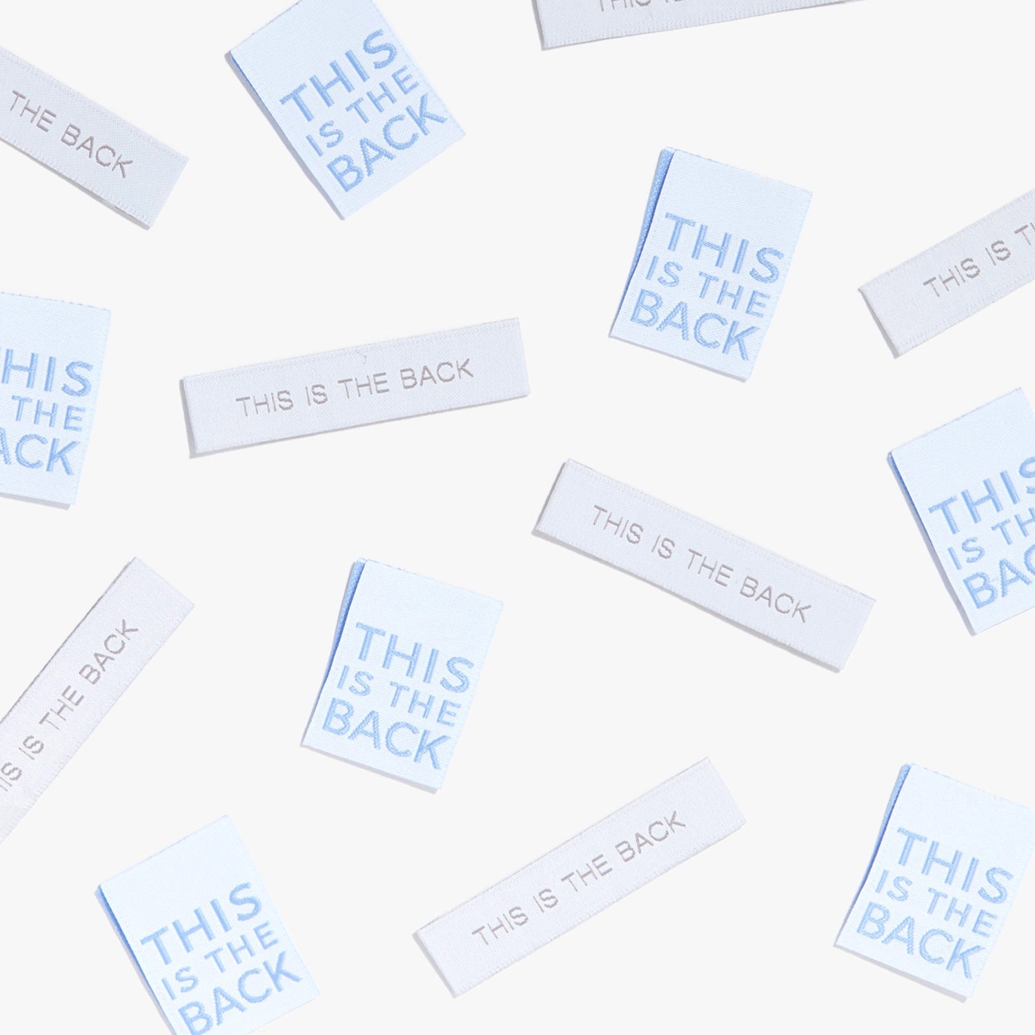 'This is the back' duo pack labels