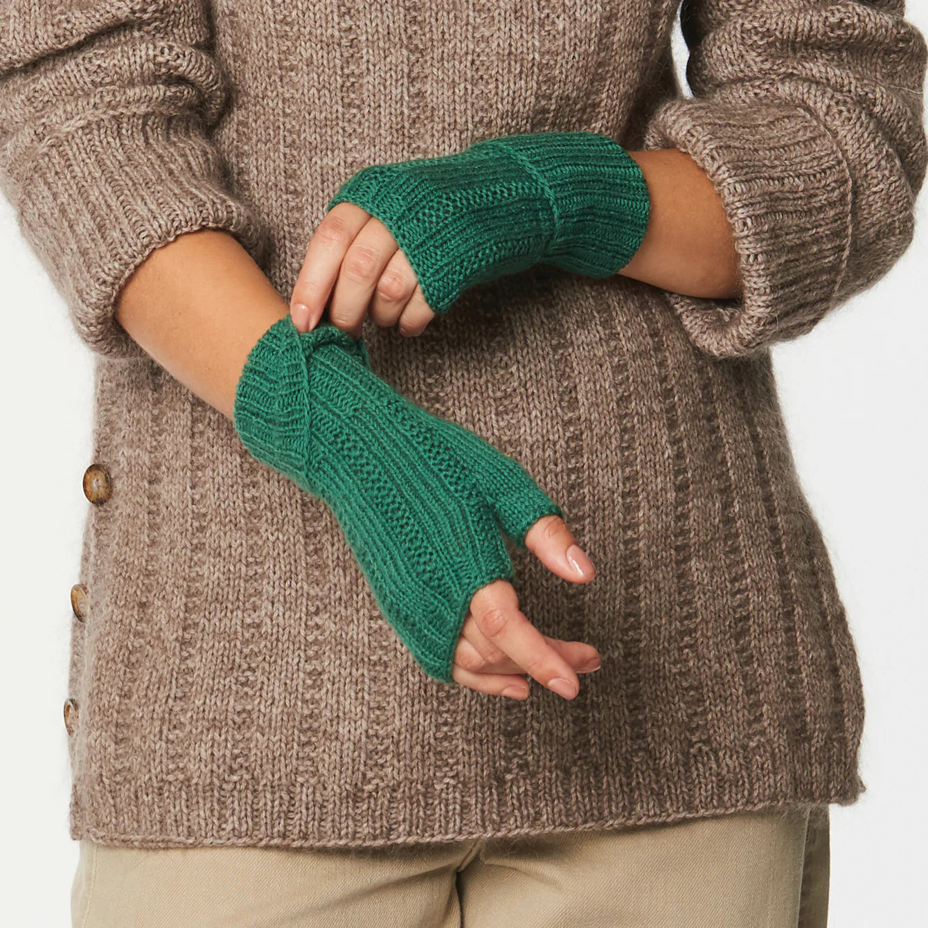 Eldey Knit Hat and Fingerless Mittens