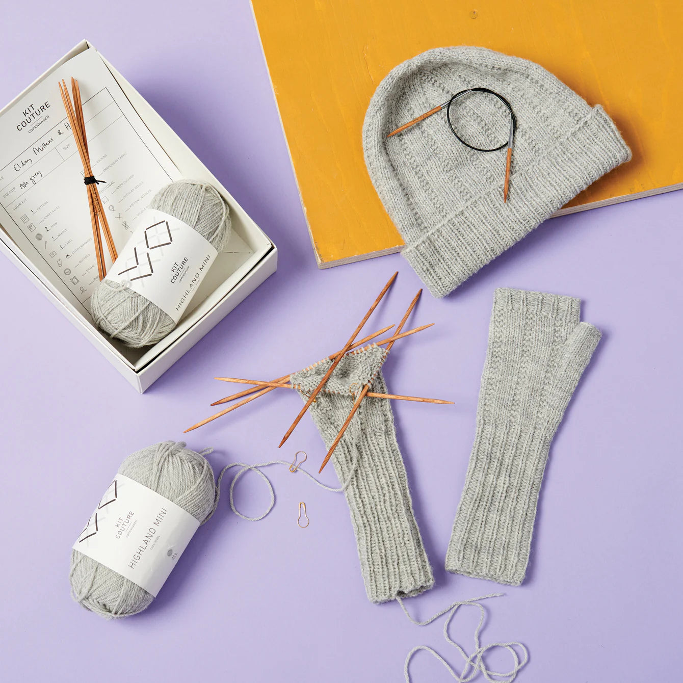 Eldey Knit Hat and Fingerless Mittens