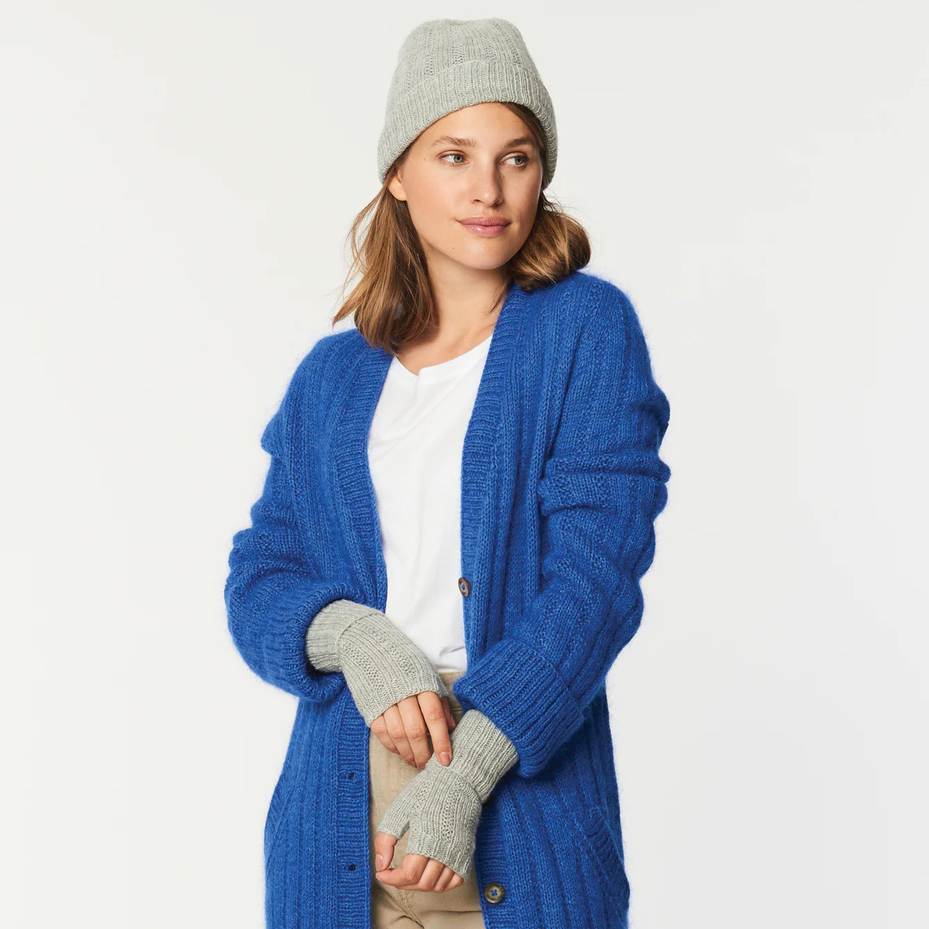 Eldey Knit Hat and Fingerless Mittens