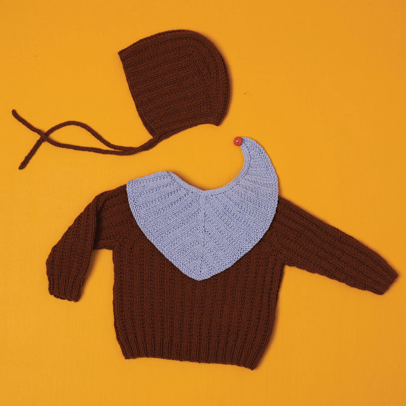 Eldey Knit Bonnet and Bib