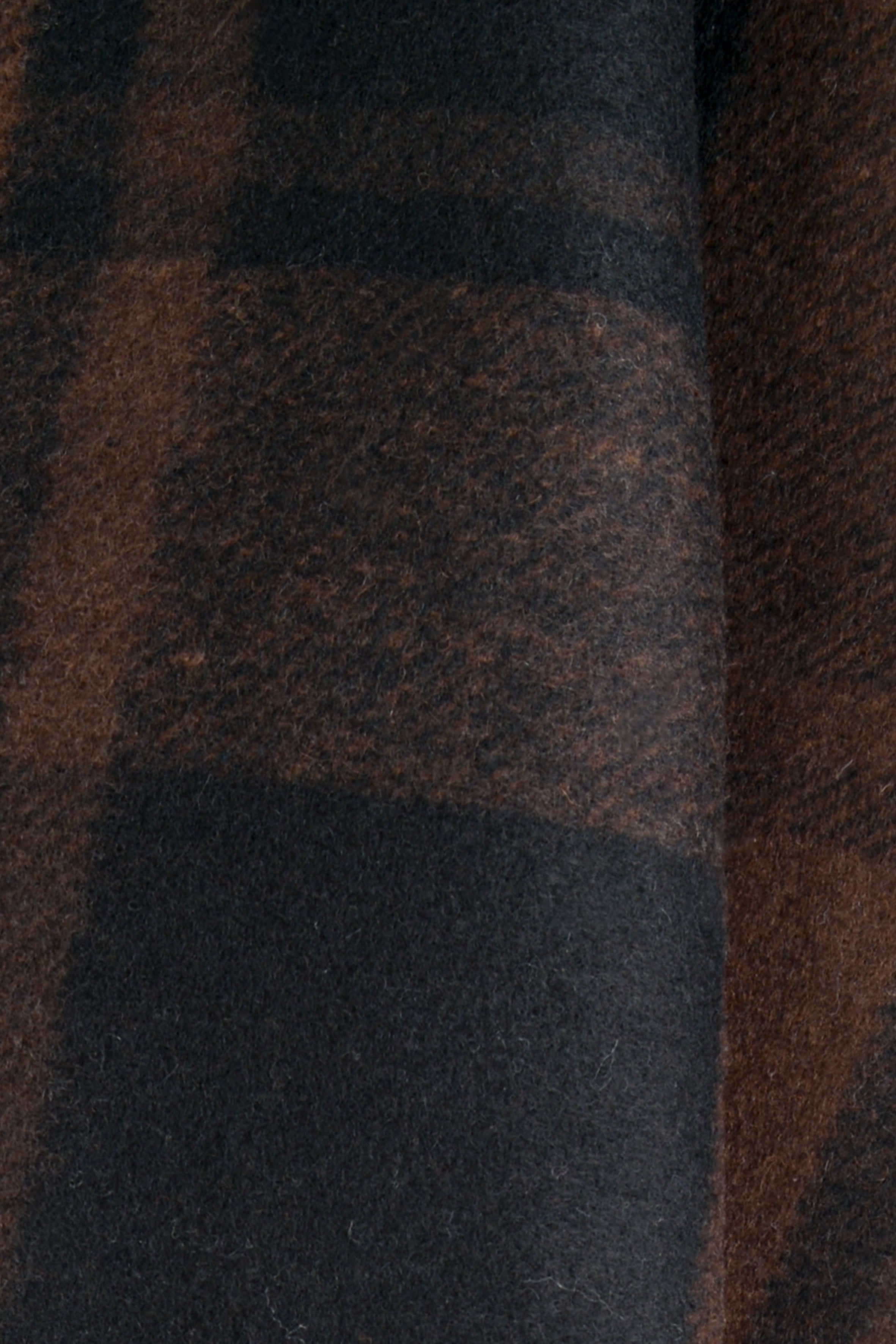 Wool Coating - Oat & Black Tartan
