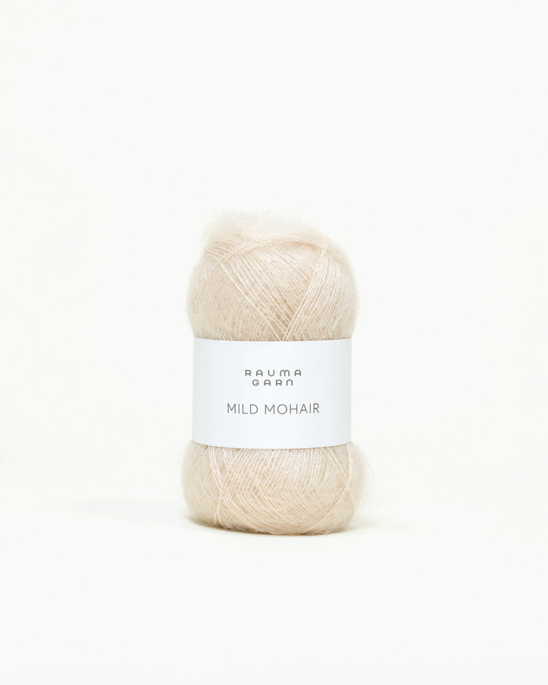 Rauma Mild Mohair 02 Lys beige yarn