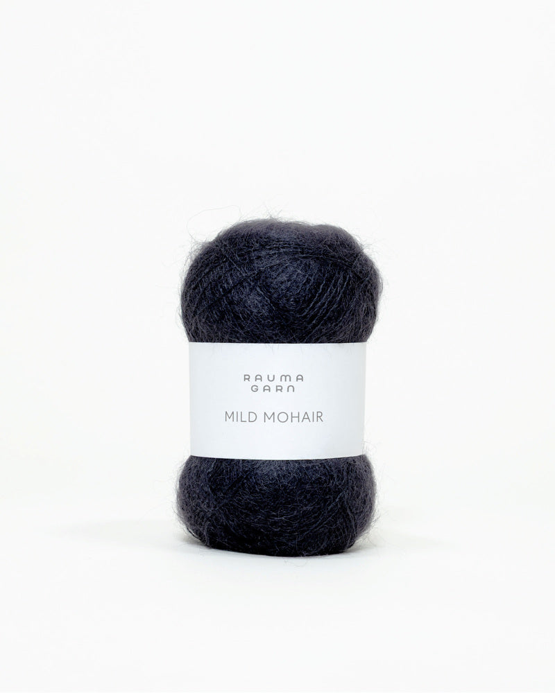 Rauma Mild Mohair 09 Svart yarn