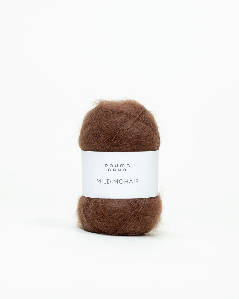 Rauma Mild Mohair 12 Kanelbrun yarn