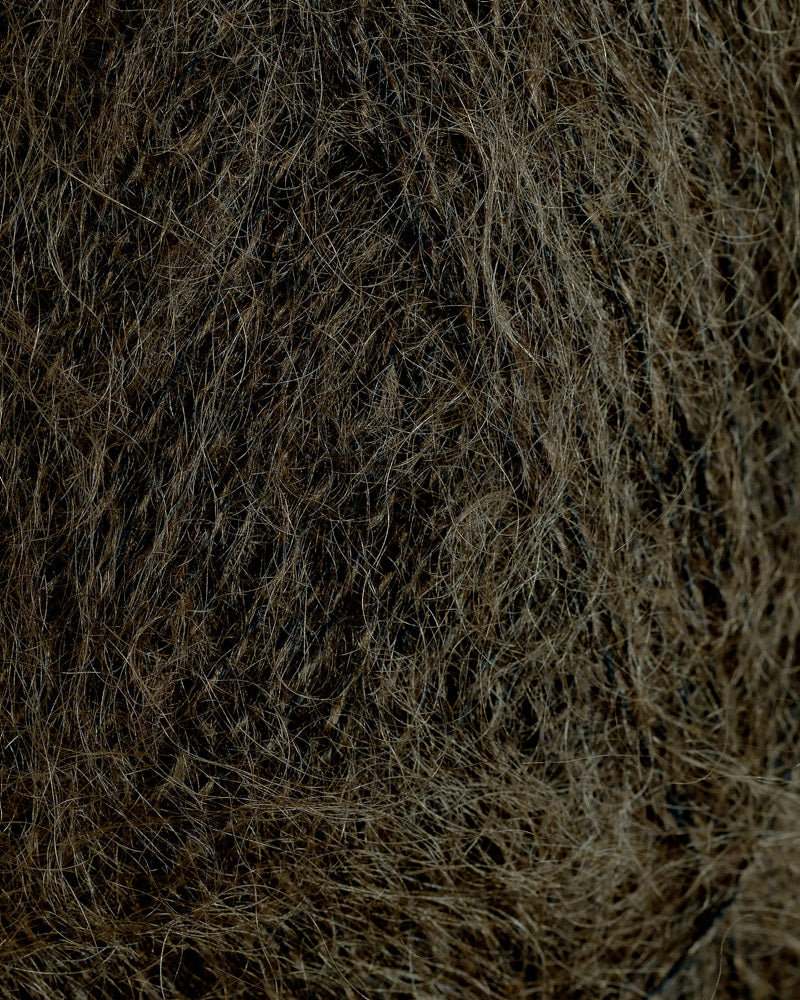 Rauma Mild Mohair 13 Brun mose yarn