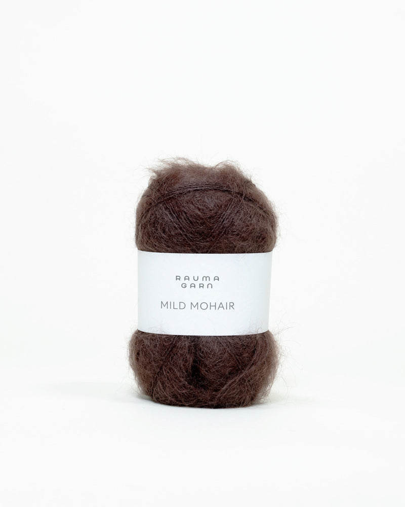Rauma Mild Mohair 14 Mork sjokolade yarn