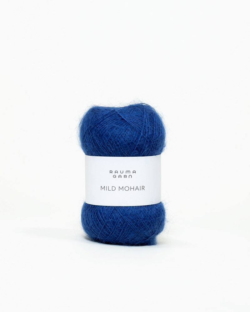 Rauma Mild Mohair 16 Dyp bla yarn