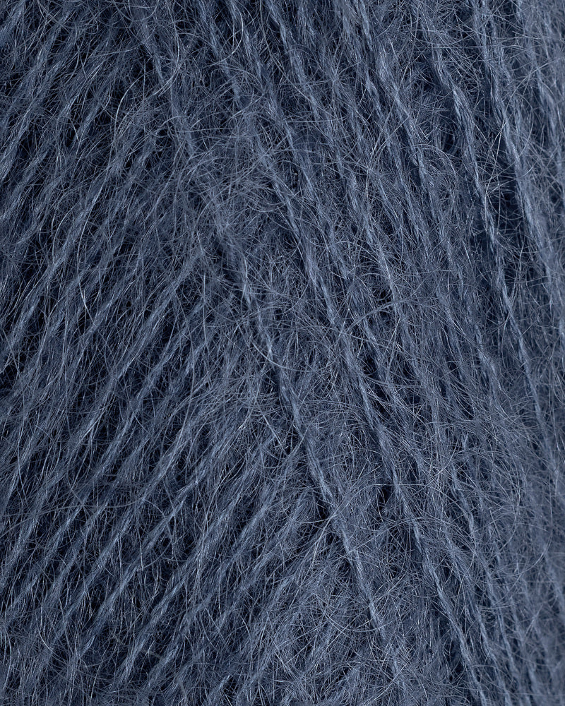 Rauma Mild Mohair 23 Mork bondebla yarn