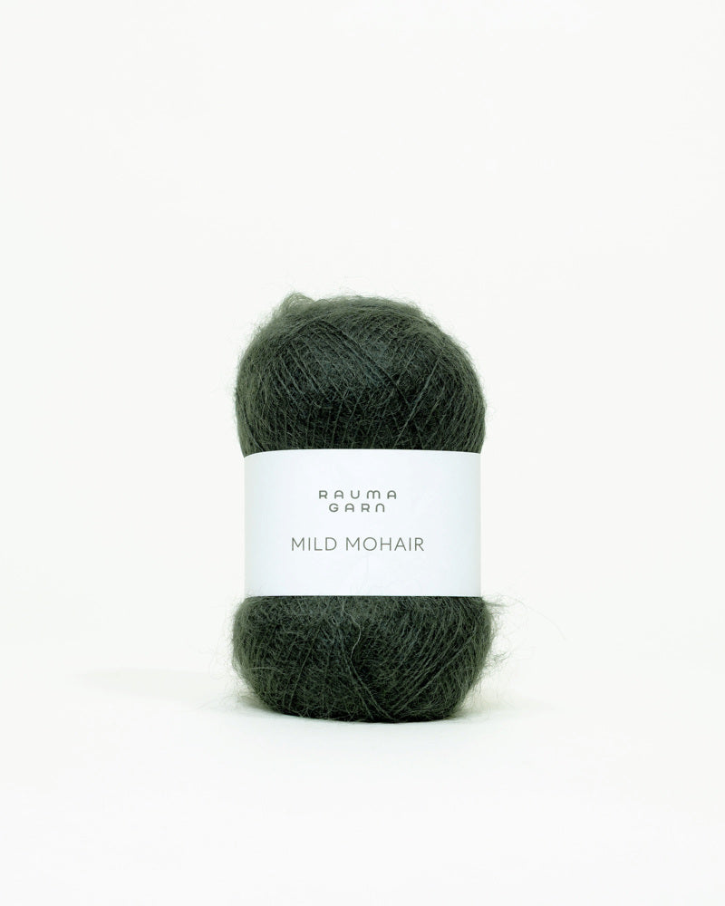 Rauma Mild Mohair 24 Dyp gronn yarn
