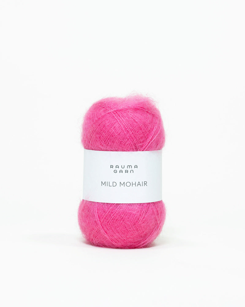 Rauma Mild Mohair 32 Skarp rosa yarn