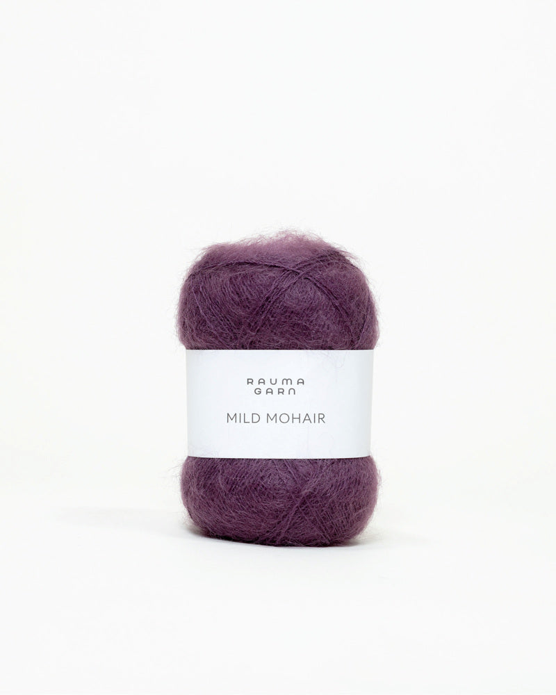 Rauma Mild Mohair 37 Dyp lilla yarn