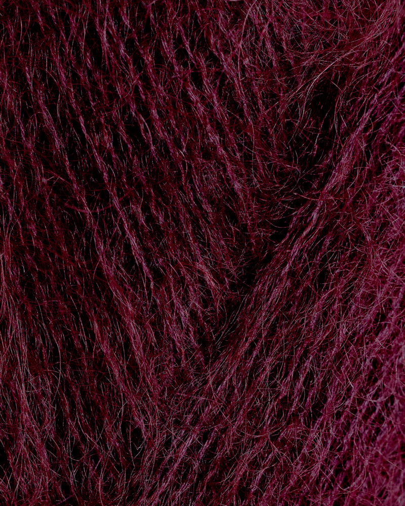 Rauma Mild Mohair 39 Mork burgunder yarn