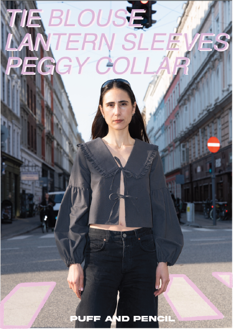 Tie Blouse x Peggy Collar x Lantern Sleeves