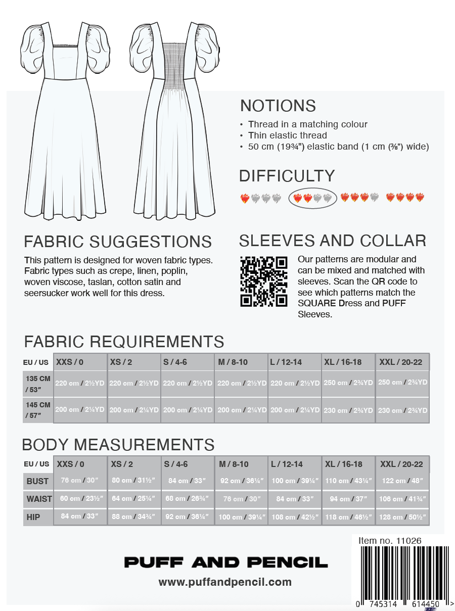 Square Dress x Puff Sleeve