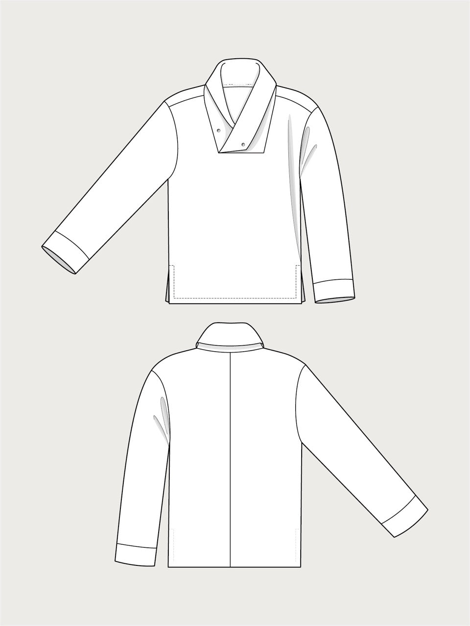 Wrap Collar Shirt
