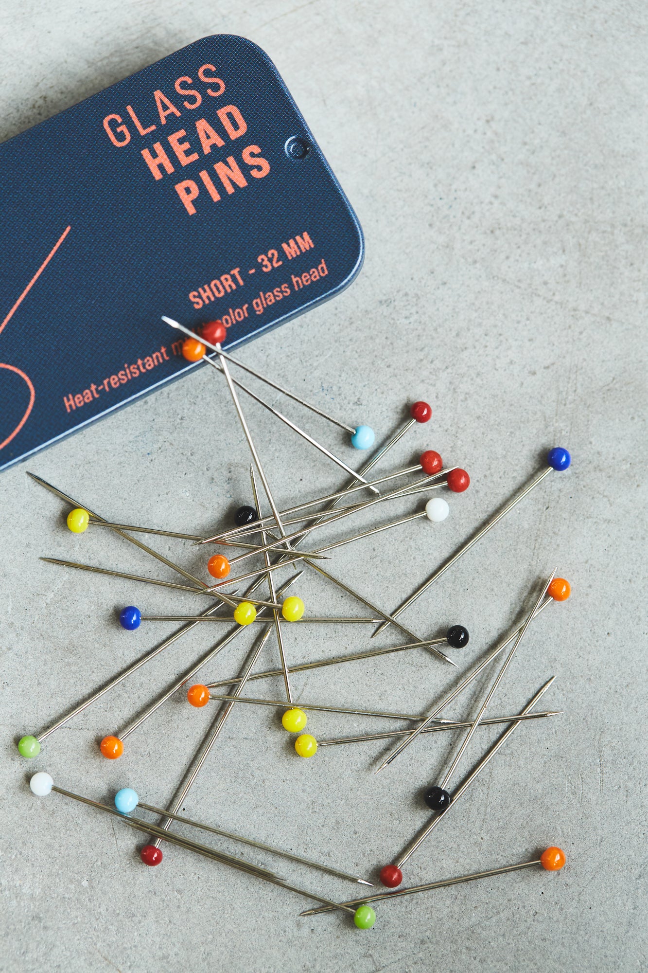 Glass Head Pins 32 mm