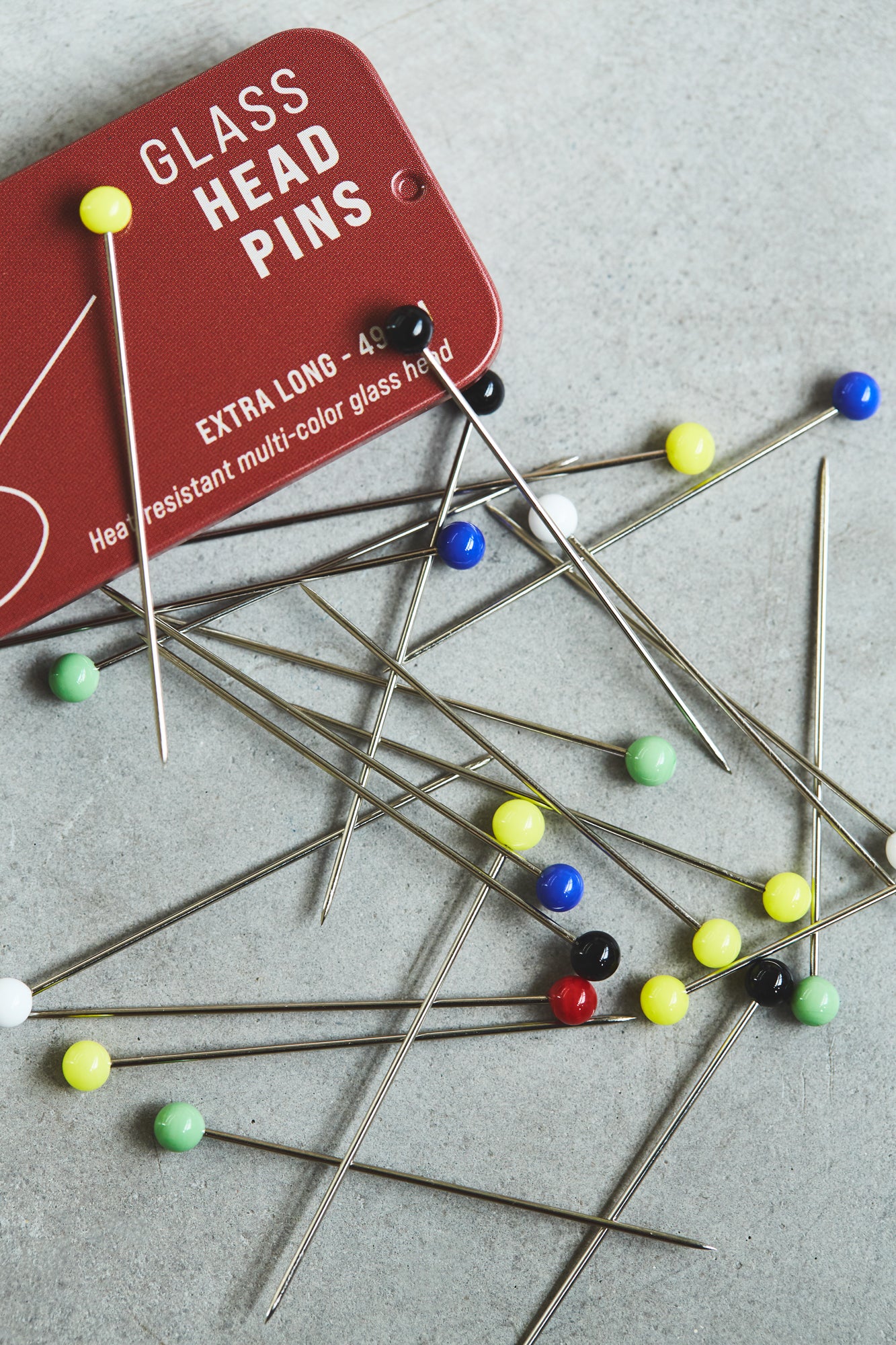 Glass Head Pins 49 mm
