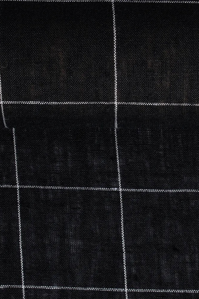 Nero Grid - Washed Linen