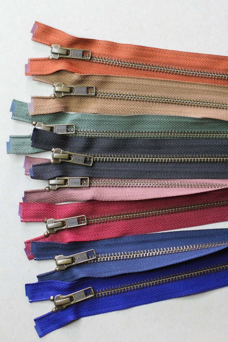 Separating metal zipper - 75 cm