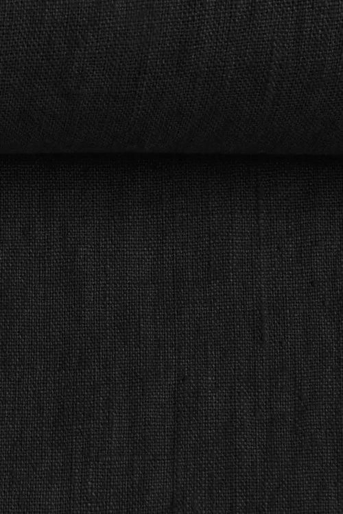 55x140 // Lina Washed Linen - Black