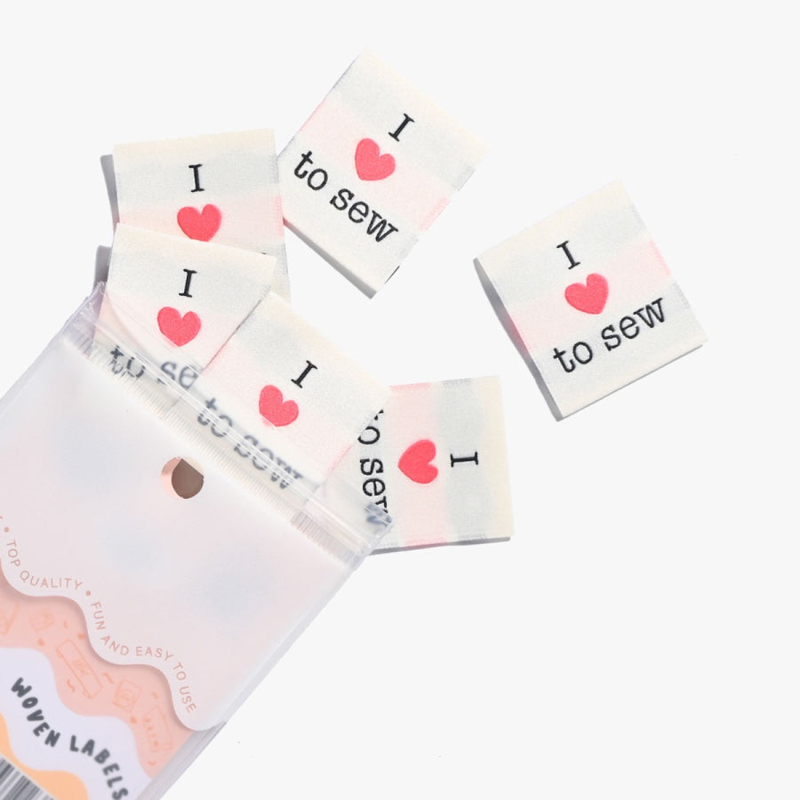 'I love to sew' labels