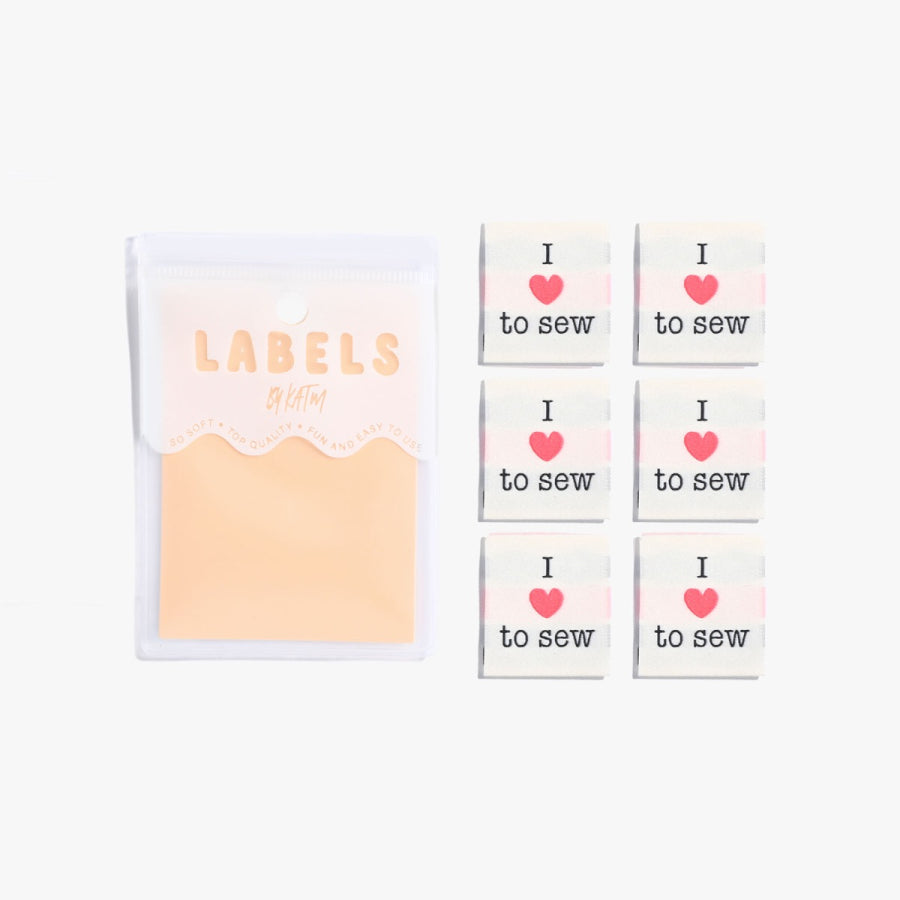 'I love to sew' labels
