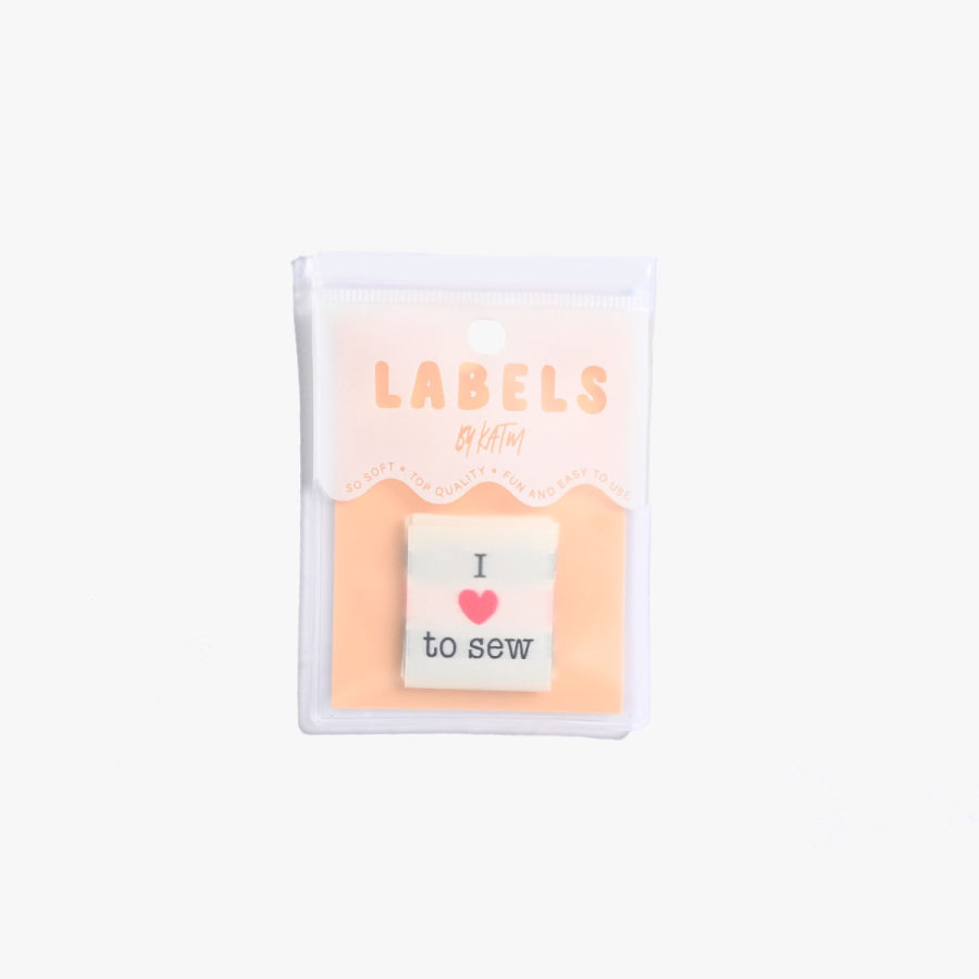 'I love to sew' labels