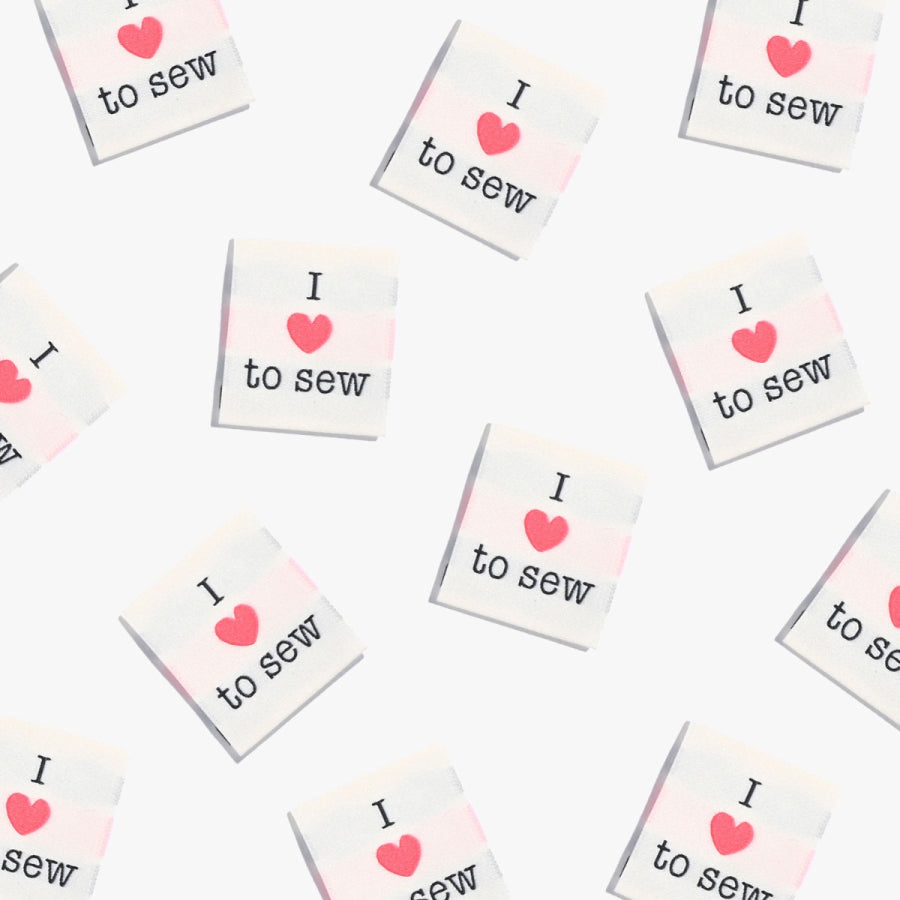 'I love to sew' labels