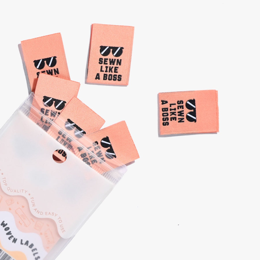 'Sewn like a boss' labels