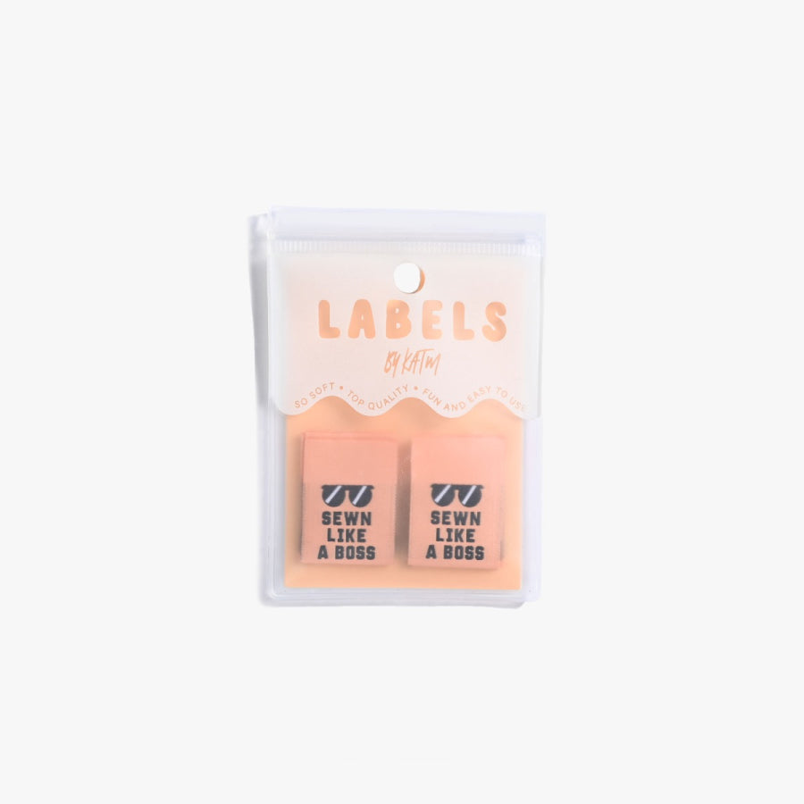 'Sewn like a boss' labels