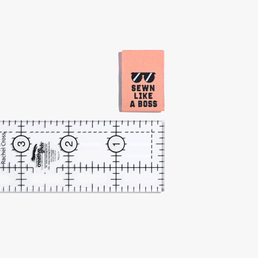 'Sewn like a boss' labels
