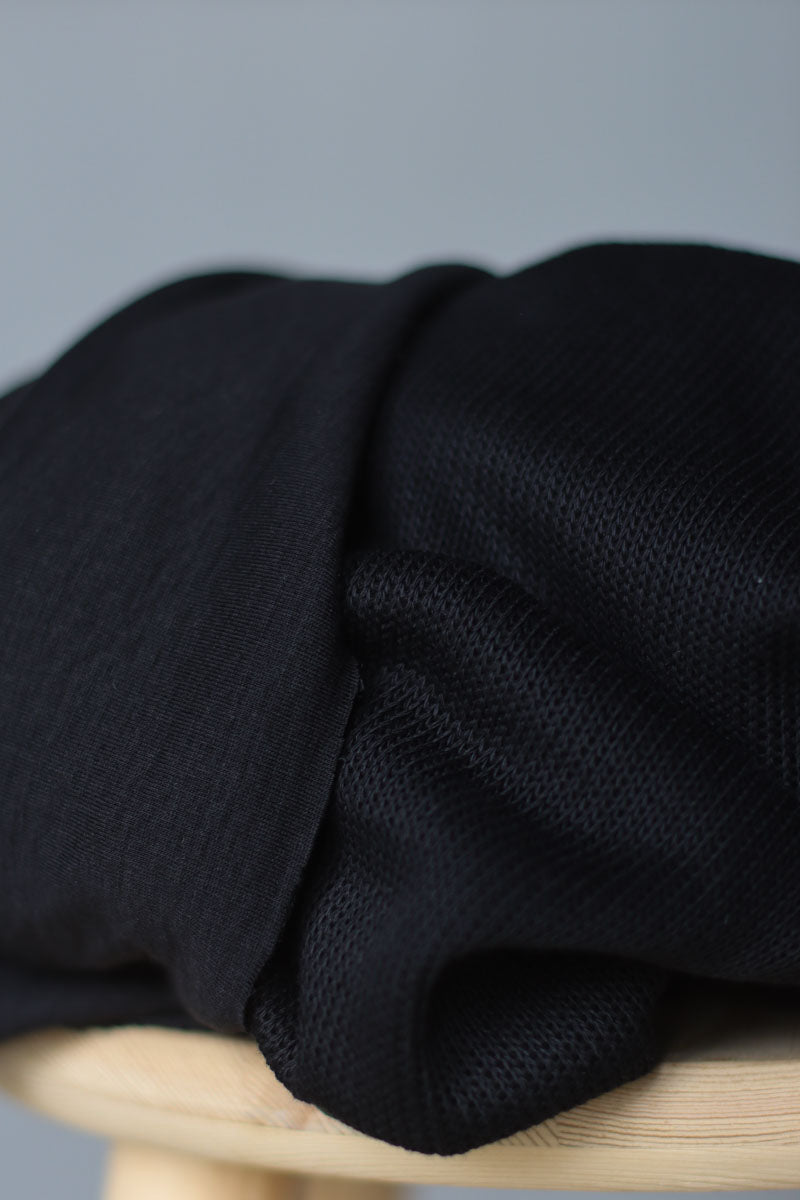 65x140 cm // Dante Doubleface Knit - Black
