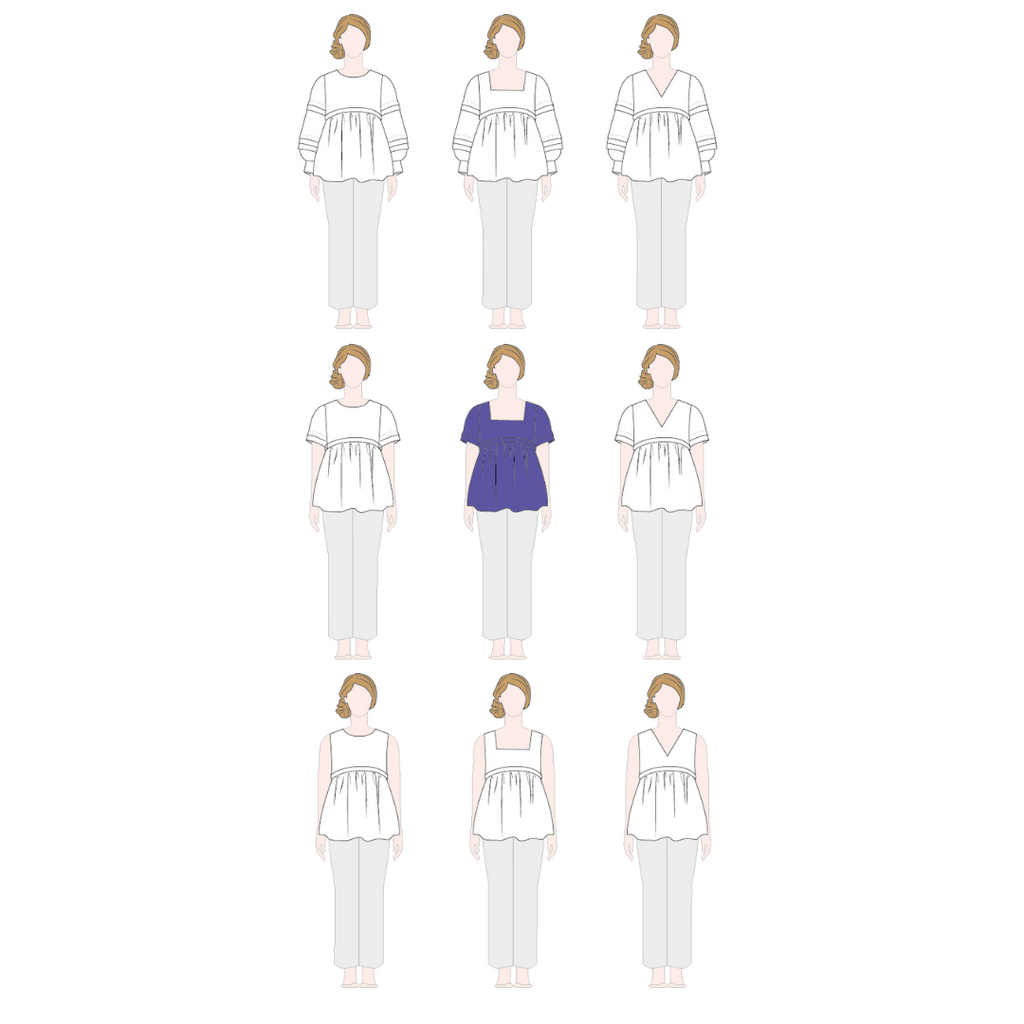 Dila sewing pattern variants