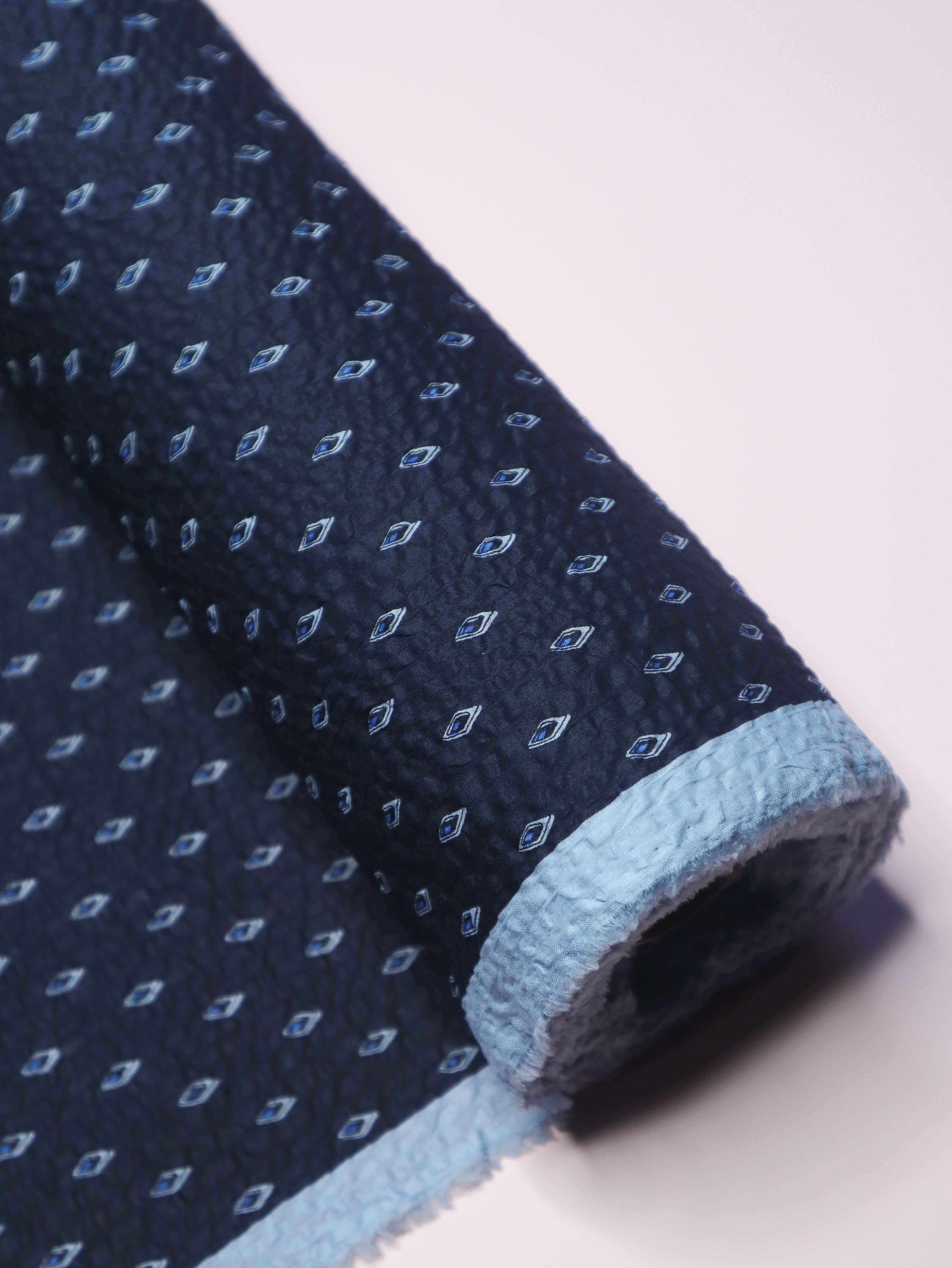 Facet Blue - Japanese Seersucker