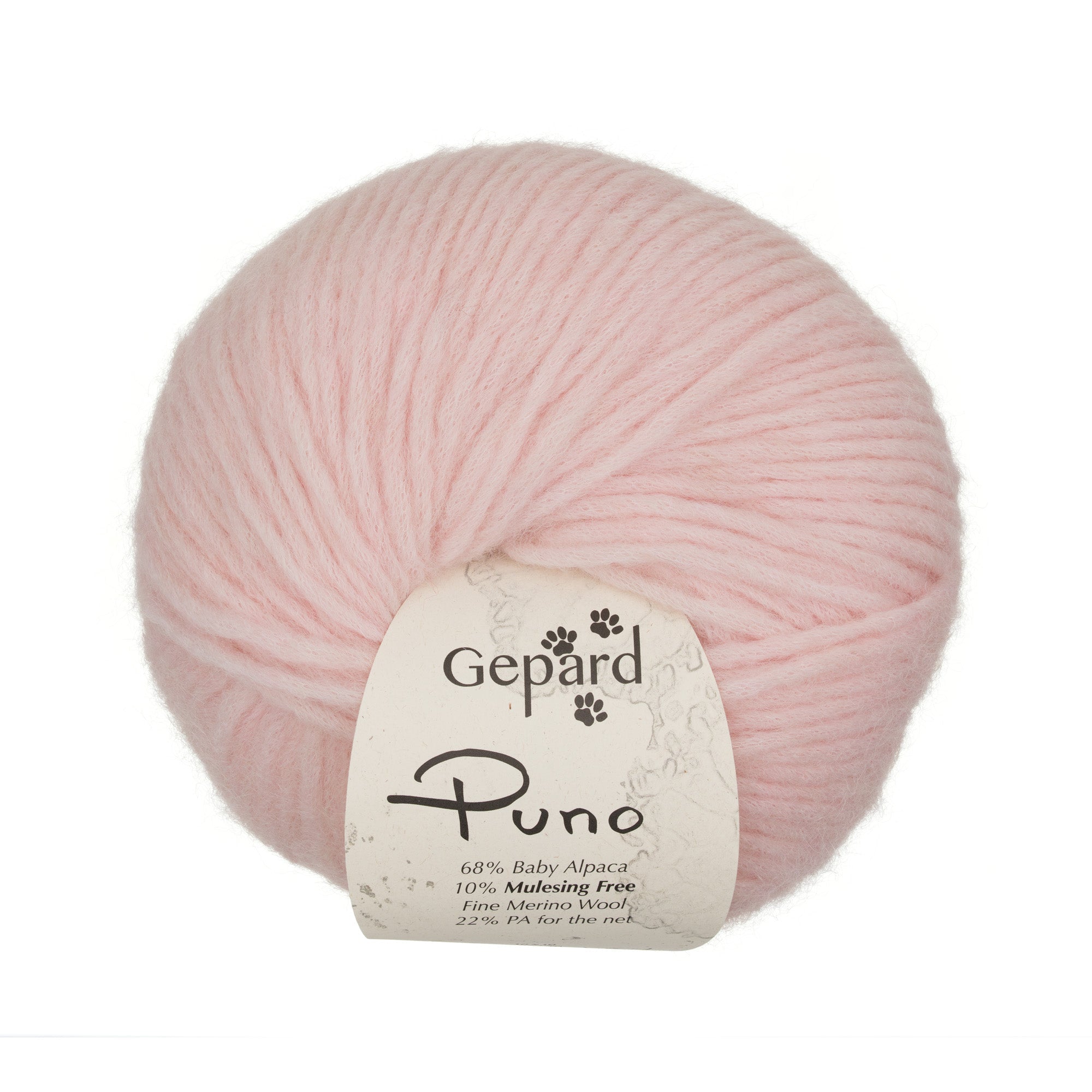 Gepard Puno 410 Rose Whisper yarn ball