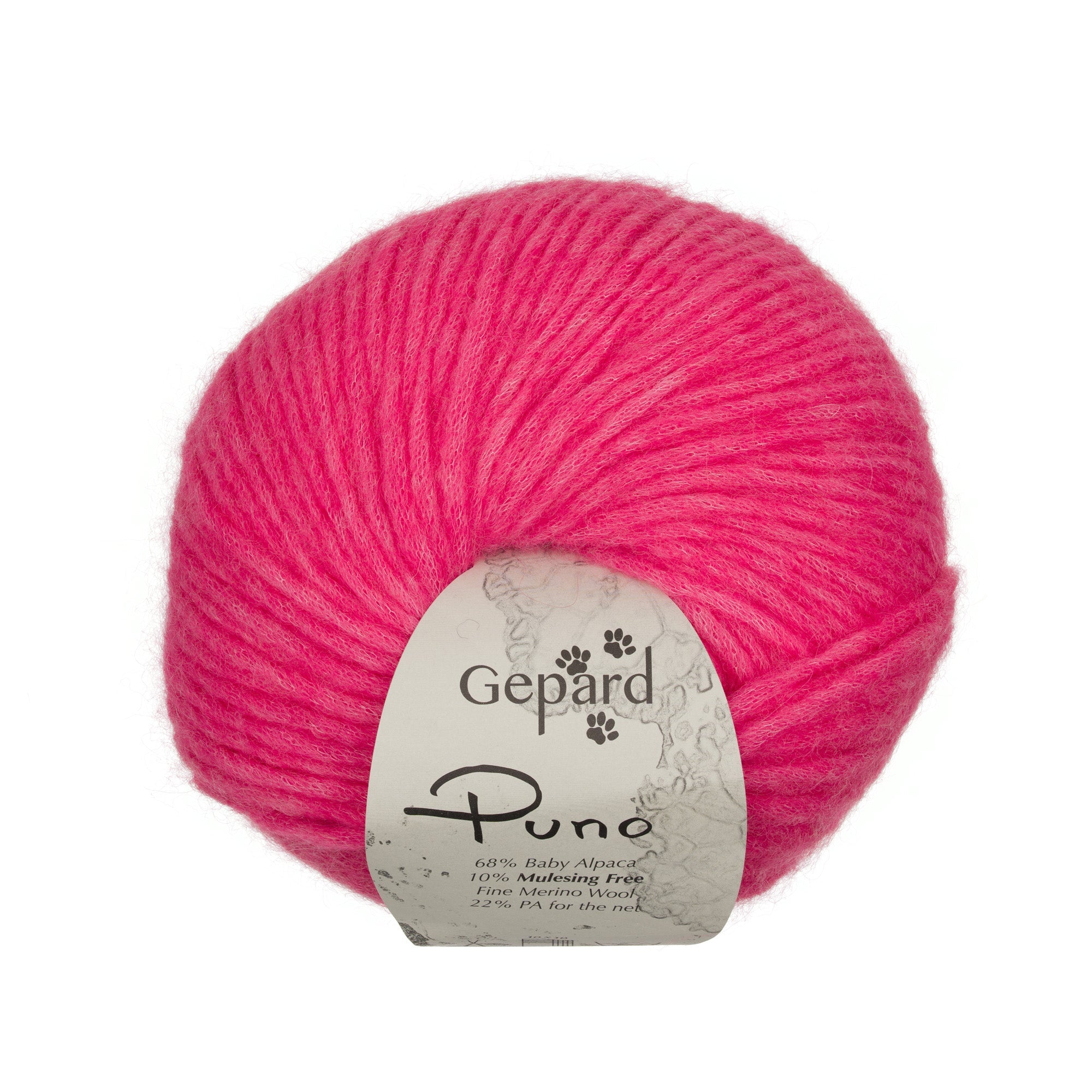 Gepard Puno 420 Hot Pink yarn ball